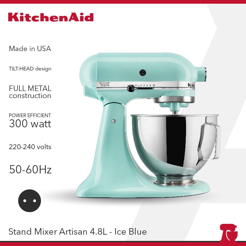 220 Volt KitchenAid 5KSM150PSEPK Artisan Stand Mixer - Pink