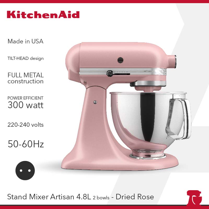 KitchenAid 5ksm150psepk Artisan (Pink) for 220 Volts